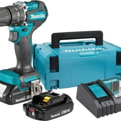 Makita Perceuse Visseuse Sans Fil DHP487RAJ Visseuse- Perceuse à Percussion 18V Dans Makpac