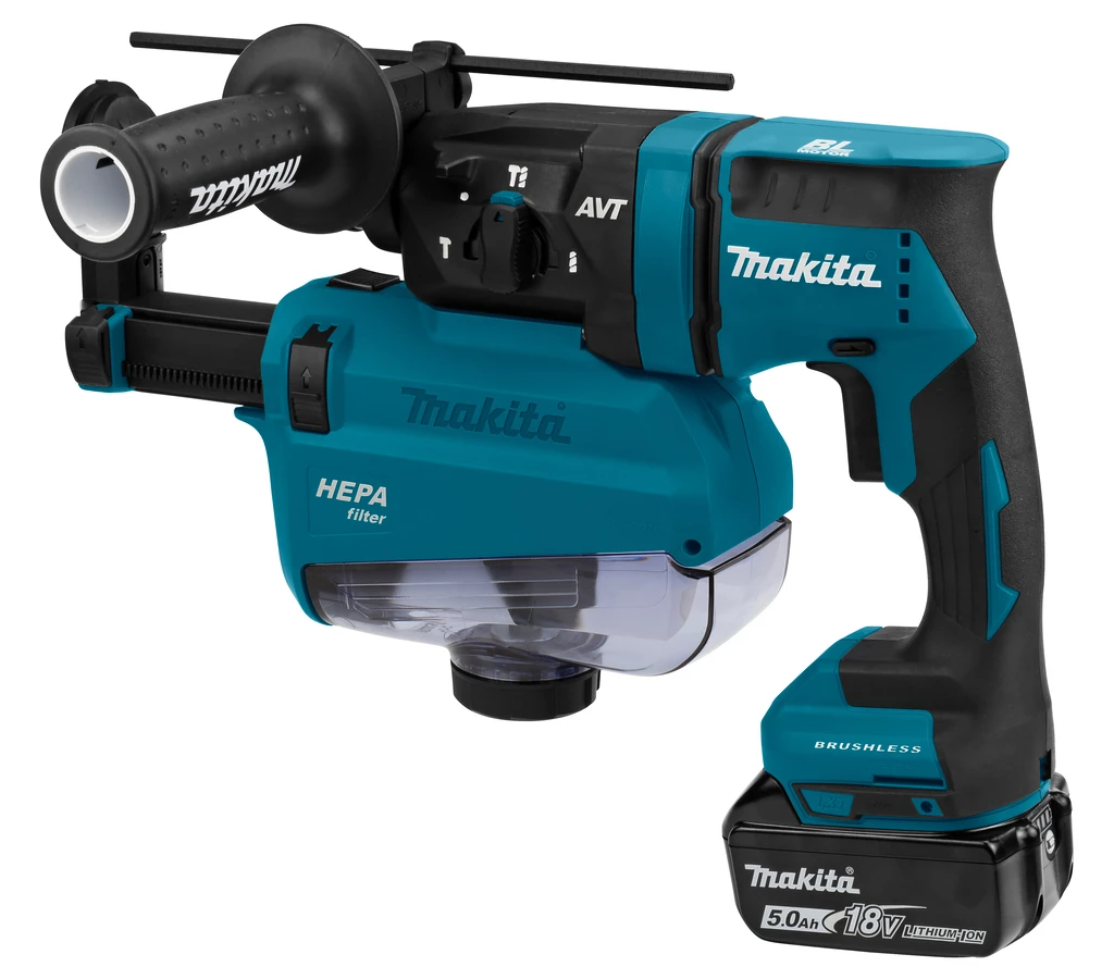 Makita Marteau Perforateur Sans Fil DHR182TWJU Marteau Combiné 18 Volt 5.0Ah Li-Ion Aspiration Des Poussières Et émetteur AWS Intégrés 3 Makita Marteau Perforateur Sans Fil DHR182TWJU Marteau Combiné 18 Volt 5.0Ah Li-Ion Aspiration Des Poussières Et émetteur AWS Intégrés – Image 3