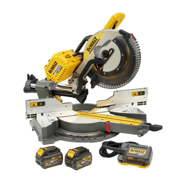 DeWalt Scie Sans Fil DHS780T2A-QW Scie à Onglets XR FLEXVOLT 54V 2Ah Li-Ion Brushless 305mm 1 DeWalt Scie Sans Fil DHS780T2A-QW Scie à Onglets XR FLEXVOLT 54V 2Ah Li-Ion Brushless 305mm