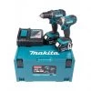 Makita Visseuse à Choc Sans Fil DLX2127MJ - Perceuse Sans Fil DDF482 + Visseuse à Percussion DTD152 18V Dans Makpac