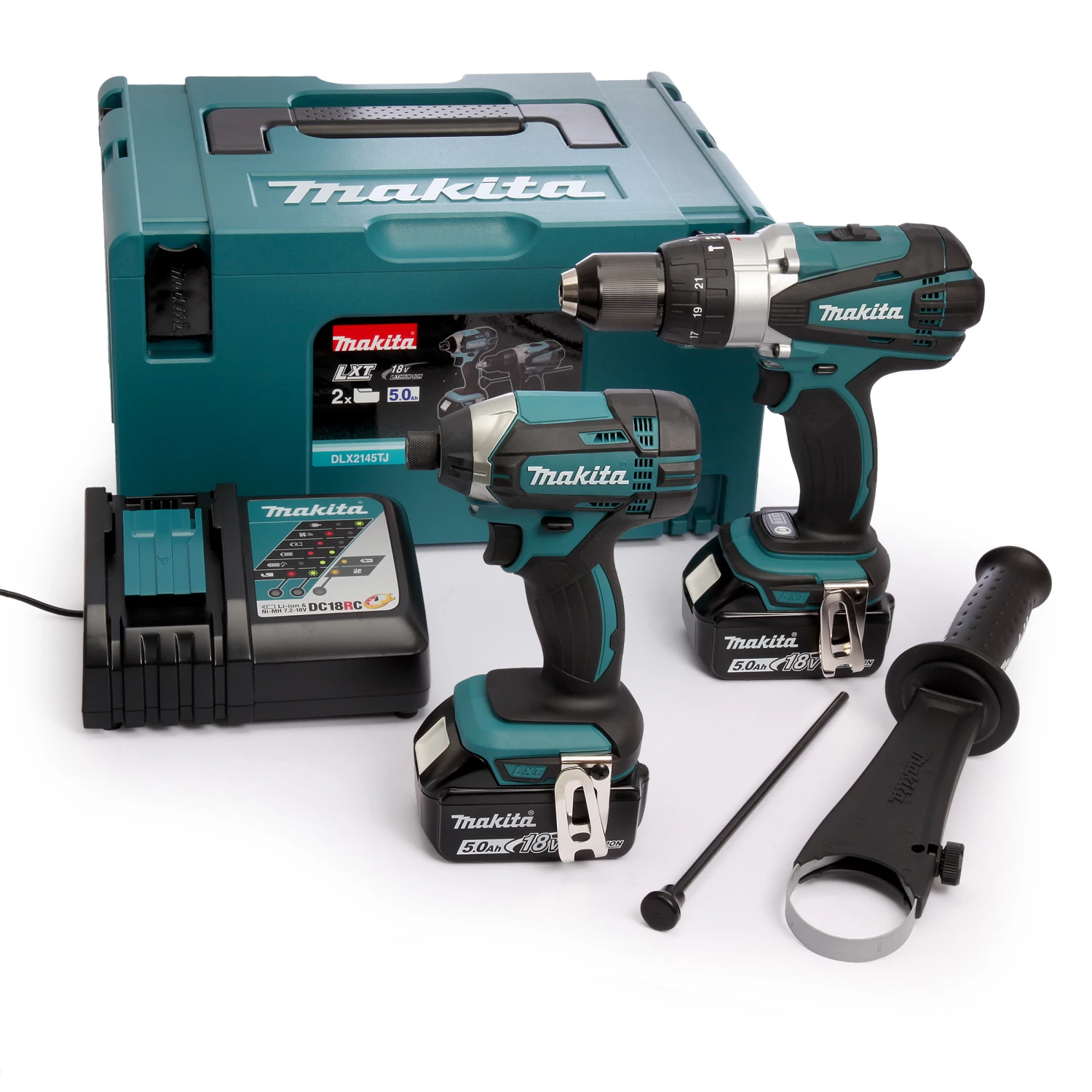 Makita DLX2145TJ Set Perceuse à Percussion DHP458 + Visseuse à Chocs DTD152 1 Makita DLX2145TJ Set Perceuse à Percussion DHP458 + Visseuse à Chocs DTD152
