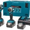 Makita Visseuse à Choc Sans Fil DLX2180TJ1 - DHP484 Perceuse Sans Fil + DTD153 Accu/Visseuse 18V 3x5,0 Ah Li-ion