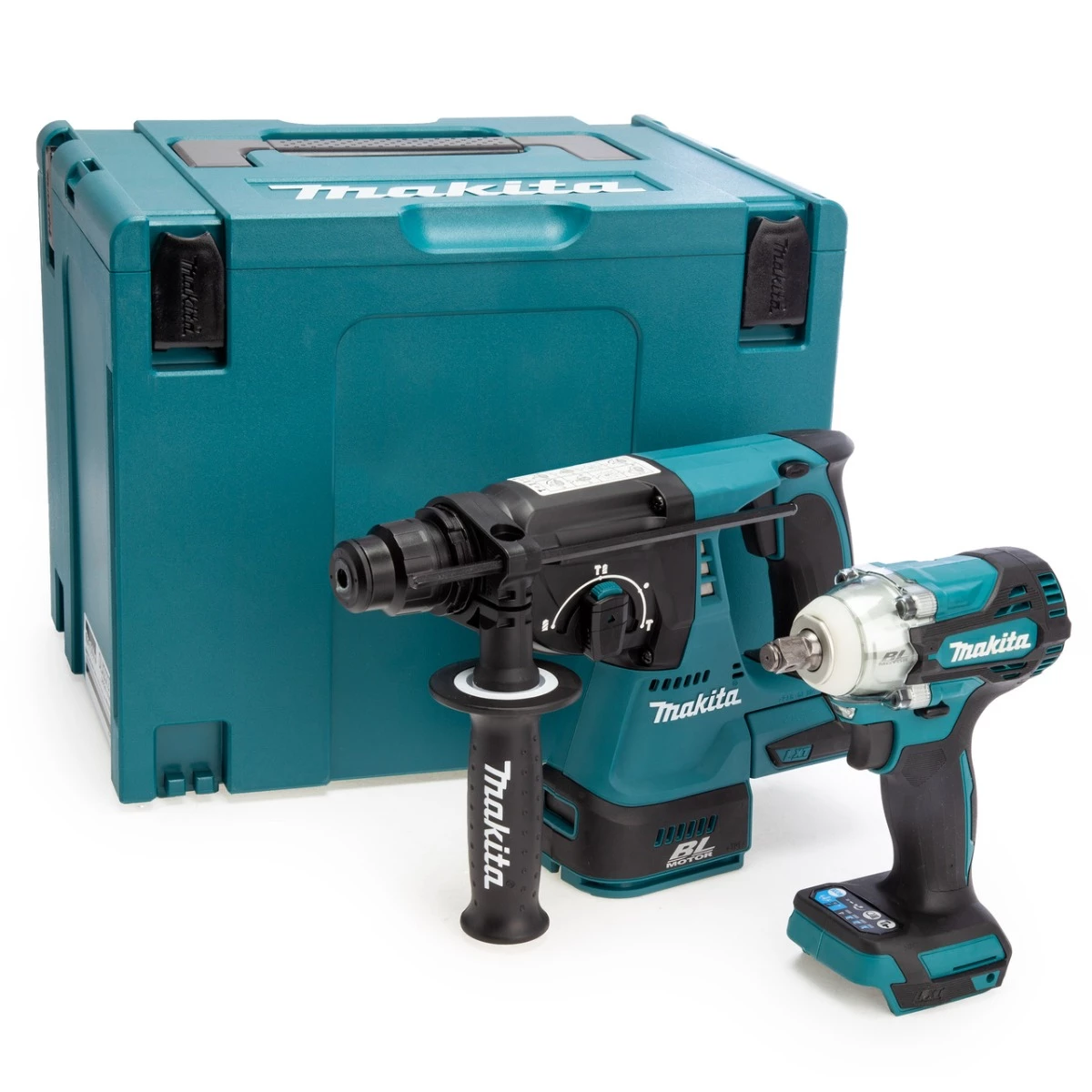 Makita Set DLX2372ZJ - Perforateur Sans Fil DHR242 + Clé à Chocs Sans Fil DTW300 18V 1 Makita Set DLX2372ZJ - Perforateur Sans Fil DHR242 + Clé à Chocs Sans Fil DTW300 18V