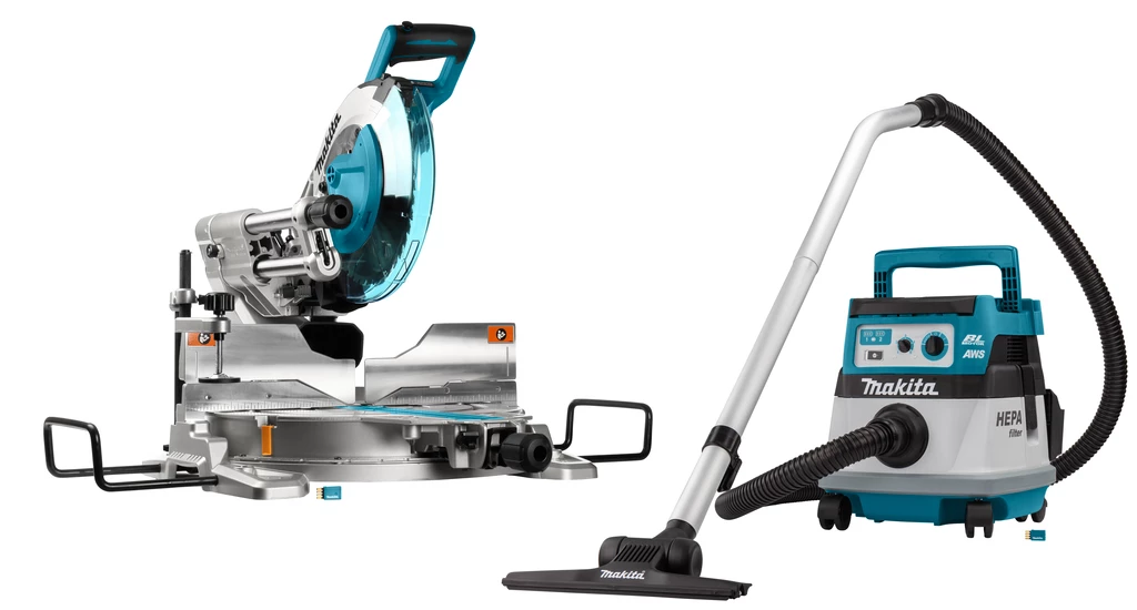 Makita Scie Sans Fil DLX2386UX1 Set Combiné 2 X 18V Avec AWS - DLS111 Tronçonneuse DVC867L Aspirateur Sans Batteries Et Chargeur 1 Makita Scie Sans Fil DLX2386UX1 Set Combiné 2 X 18V Avec AWS - DLS111 Tronçonneuse DVC867L Aspirateur Sans Batteries Et Chargeur