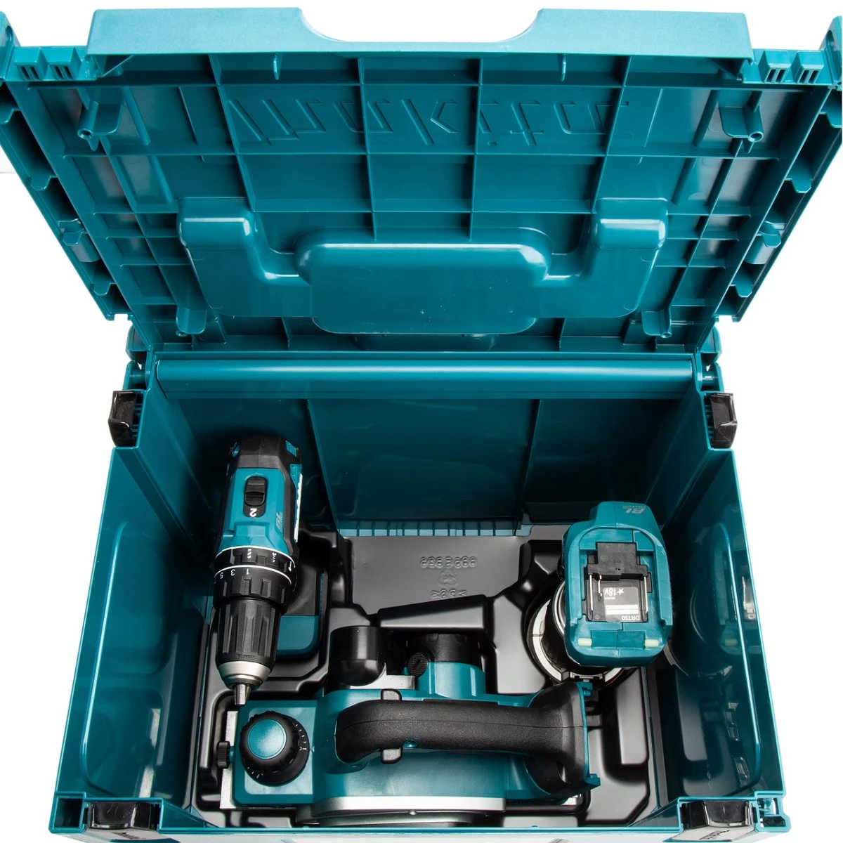 Makita Set DLX3116ZJ - Perceuse à Percussion Sans Fil DHP485 + Fraiseuse Sans Fil DRT50 + Rabot Sans Fil DKP180 18V 2 Makita Set DLX3116ZJ - Perceuse à Percussion Sans Fil DHP485 + Fraiseuse Sans Fil DRT50 + Rabot Sans Fil DKP180 18V – Image 2