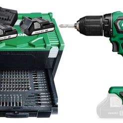 HIKOKI Perceuse Sans Fil DS18DDTN Perceuse-visseuse Sans Fil 18 Volt 1,5 Ah Li-Ion + Accessoires En Systainer