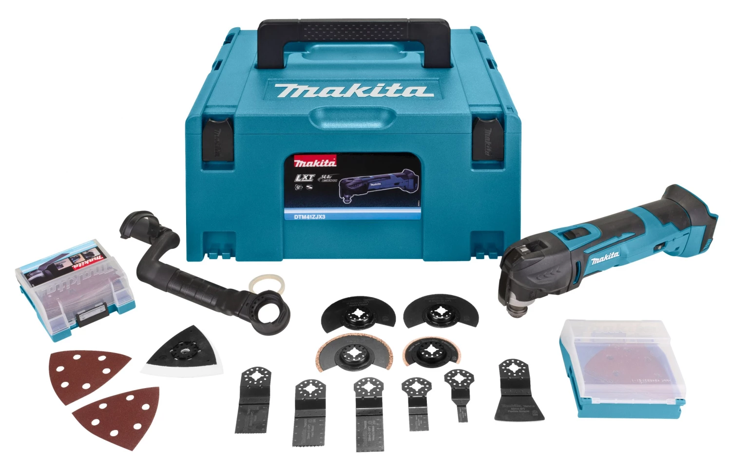 Makita Outils Multifonction DTM41ZJX3 Découpeur-ponceur Multifonctions 14,4V Li-ion (Produit Seul + Kit D'accessoires) 1 Makita Outils Multifonction DTM41ZJX3 Découpeur-ponceur Multifonctions 14,4V Li-ion (Produit Seul + Kit D'accessoires)