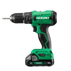 HIKOKI Perceuse Visseuse Sans Fil DV18DAWCZ Perceuse à Percussion Sans Fil 18 Volt 2.0 Ah Li-ion