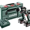 Metabo Visseuse à Choc Sans Fil Ensemble Combiné 2.8.8 18V 5.2 Li-Ion - Perceuse Sans Fil SB18 LT BL + Clé à Chocs SSD18 LT 200 BL 685200000