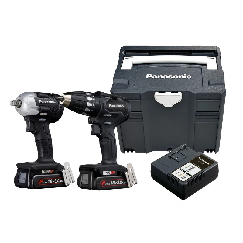 Panasonic Visseuse à Choc Sans Fil EYC232PN2G Combo Set Perceuse Sans Fil EY74A3 Et Clé à Chocs EY75A8 18 Volts 3.0 Ah Li-ion Dans Systainer 1 Panasonic Visseuse à Choc Sans Fil EYC232PN2G Combo Set Perceuse Sans Fil EY74A3 Et Clé à Chocs EY75A8 18 Volts 3.0 Ah Li-ion Dans Systainer