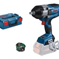 Bosch Bleu Clé à Choc Sans Fil GDS 18V-1000 C Professional Clé à Chocs 1/2" 1000Nm 18V Excl. Batteries Et Chargeur En L-Boxx 06019J8001