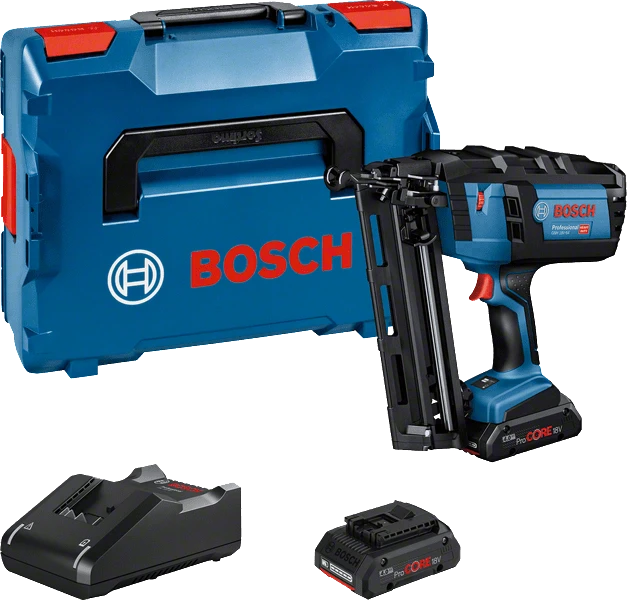 Bosch Bleu Cloueur Sans Fil GNH 18V-64 Batterie Professionnelle Bradtacker 16G 18V 4.0Ah ProCore En L-Boxx 0601481102 1 Bosch Bleu Cloueur Sans Fil GNH 18V-64 Batterie Professionnelle Bradtacker 16G 18V 4.0Ah ProCore En L-Boxx 0601481102