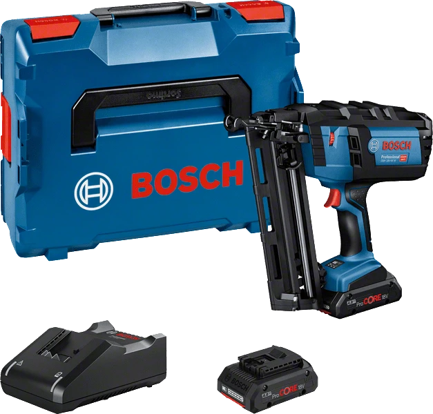 Bosch Bleu Cloueur Sans Fil GNH 18V-64 M Batterie Professionnelle Bradtacker 16G 18V 4.0Ah ProCore En L-Boxx 0601481003 1 Bosch Bleu Cloueur Sans Fil GNH 18V-64 M Batterie Professionnelle Bradtacker 16G 18V 4.0Ah ProCore En L-Boxx 0601481003