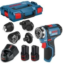 Bosch Bleu GSR 12V-15 FC FlexiClick Perceuse Sans Fil 12V 2 X 2.0Ah Li-Ion En L-Boxx