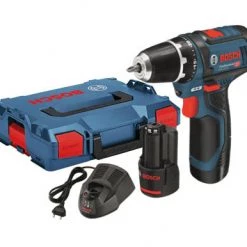 Bosch Bleu Perceuse Sans Fil GSR 12V-15 Perceuse-visseuse 12V 2.0Ah Li-Ion Dans L-Boxx