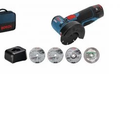 Bosch Bleu Meuleuse Sans Fil GWS 12V-76 Meuleuse D'angle 12V 2.0Ah Li-ion + Set D'accessoires 06019F200C -Perceuses sans fil Soldes gws 12v 76 meuleuse d angle 12v 2 0ah li ion set d accessoires 06019f200c 4