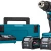Makita Perceuse Sans Fil HP002GD201 Visseuse-perceuse à Percussion Sans Fil 40V Max 2,5Ah Li-Ion Dans Makpac