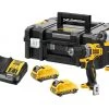 DeWalt Visseuse à Choc Sans Fil Jeu De Pièces Détachées DCK211D2T Tournevis De Perçage DCD710 + Tournevis à Chocs DCF815 10,8 V 2,0 Ah XR