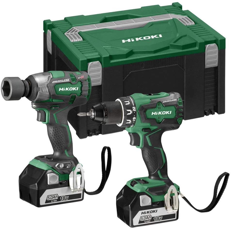HIKOKI Set KC18DPLWDZ Ensemble Combiné - DS18DBSL Perceuse Sans Fil + Clé à Chocs Sans Fil WR18DBDL2 18V 5.0ah Li-Ion 1 HIKOKI Set KC18DPLWDZ Ensemble Combiné - DS18DBSL Perceuse Sans Fil + Clé à Chocs Sans Fil WR18DBDL2 18V 5.0ah Li-Ion