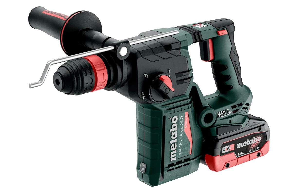 Metabo Marteau Perforateur Sans Fil KH 18 LTX BL 24 Q Accu Marteau Combiné SDS-Plus 18V 5.5Ah LiHD 601714660 1 Metabo Marteau Perforateur Sans Fil KH 18 LTX BL 24 Q Accu Marteau Combiné SDS-Plus 18V 5.5Ah LiHD 601714660