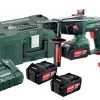 Metabo Marteau Perforateur Sans Fil KHA 18 LTX Marteau Combiné Sans Fil SDS-Plus 18V 3 X 4.0 Ah Li-Ion 600210960