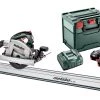 Metabo Scie Sans Fil KS 18 LTX 66 Scie Circulaire Sans Fil 18V 8.0Ah + Rail De Guidage FS160 691194810