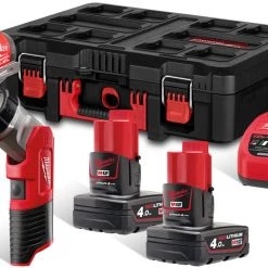 Milwaukee Set M12 FPP2AW-402P Powerpack M12FPD Perceuse à Percussion + LED M12 TLED Lampe 12V 4.0Ah 4933478824