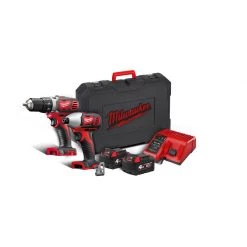 Milwaukee Visseuse à Choc Sans Fil M18 Powerpack Perceuse Et Visseuse BPP2D-402C