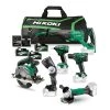 HIKOKI Set Pack Combiné KC18H6A-MVA3 Avec 6 Machines 18 Volts 3 X 5,0 Ah Batteries Et Chargeur Dans Un Sac