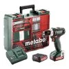 Metabo PowerMaxx BS 12 SET Perceuse Sans Fil 12V 2.0Ah Li-Ion Atelier Mobile 601036870