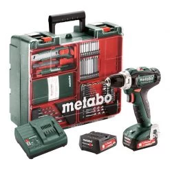 Metabo PowerMaxx BS 12 SET Perceuse Sans Fil 12V 2.0Ah Li-Ion Atelier Mobile 601036870