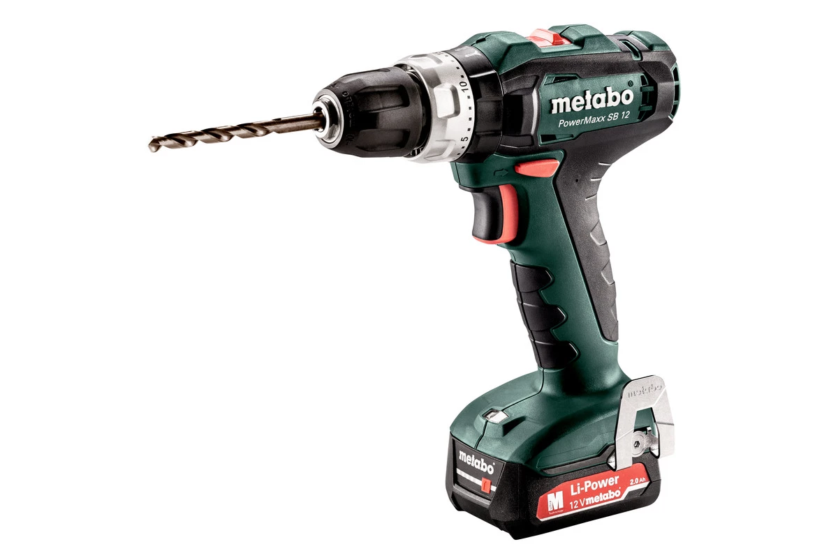Metabo Perceuse Visseuse Sans Fil PowerMaxx SB 12 Perceuse à Percussion 12V 2.0Ah Li-Ion En Métabox 601076500 1 Metabo Perceuse Visseuse Sans Fil PowerMaxx SB 12 Perceuse à Percussion 12V 2.0Ah Li-Ion En Métabox 601076500