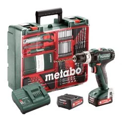 Metabo Perceuse Visseuse Sans Fil PowerMaxx SB 12 SET Perceuse à Percussion Sans Fil 12V 2.0Ah Li-Ion Sur Le Lieu De Travail Mobile 601076870