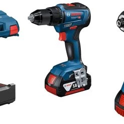 Bosch Bleu Visseuse à Choc Sans Fil Set GSR 18V-55 Perceuse Sans Fil + GDR 18V-200 Visseuse à Chocs Dans L-Boxx