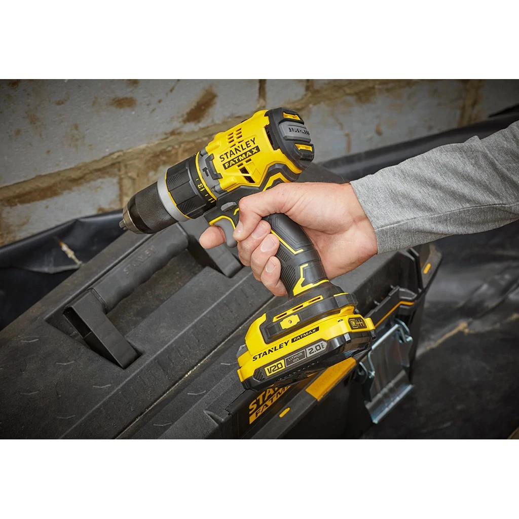 Stanley Perceuse Visseuse Sans Fil SFMCD721B Perceuse à Percussion Sans Fil FATMAX® V20 18 Volts BRUSHLESS Hors Batteries Et Chargeur 2 Stanley Perceuse Visseuse Sans Fil SFMCD721B Perceuse à Percussion Sans Fil FATMAX® V20 18 Volts BRUSHLESS Hors Batteries Et Chargeur – Image 2