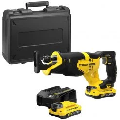 Stanley Scie Sans Fil SFMCS310D2K Scie à Guichet FATMAX® V20 Accu 18 Volt 2.0 Ah Li-ion BRUSHLESS