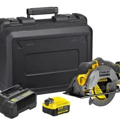 Stanley Scie Sans Fil SFMCS500M2K Scie Circulaire FATMAX® V20 Accu 165mm 18 Volt 4.0Ah Li-Ion