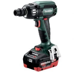 Metabo Clé à Choc Sans Fil SSW 18 LTX 400 BL Clé à Chocs à Batterie 18V 5.5Ah LiHD Brushless 602205660