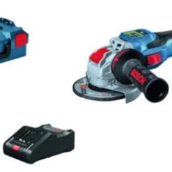 Bosch Bleu Meuleuse Sans Fil X-LOCK GWX 18V-15 SC Meuleuse D'angle Sans Fil 18V Dans L-BOXX 06019H6501